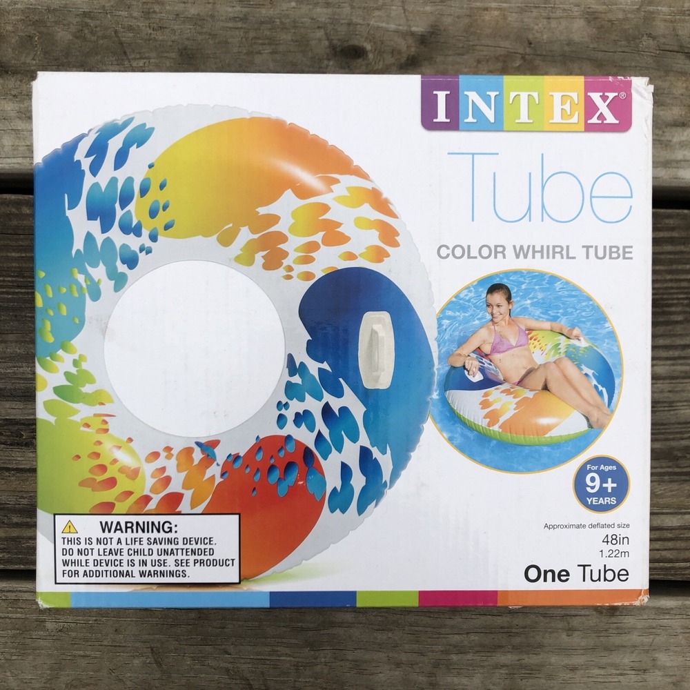 Intex 48" Tube Pool Toy Lake Float Large With Handles‎ Boat Beach NEW